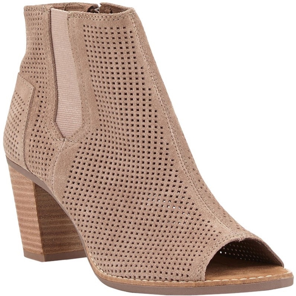 Toms Majorca peep toe booties 10